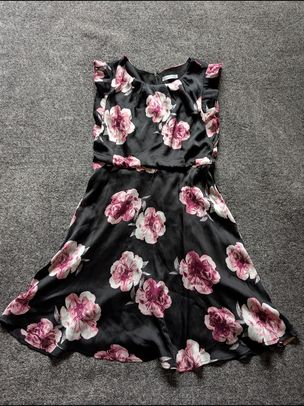 Ricki's Black Dress with Pink Floral Accents